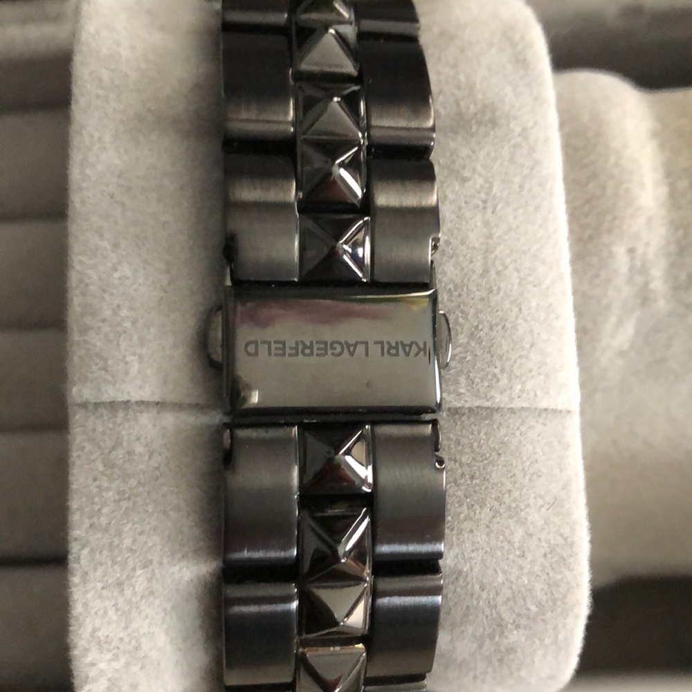 Karl Lagerfeld black and gold spiked watch - Picture 2 of 3